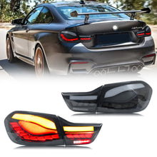 Load image into Gallery viewer, inginuity time LED Tail Lights for BMW 4-Series M4 F32 F82 F36 2014-2020 Coupe Convertible Start-up Animation Sequential Turn Signal Black GTS Rear Lamps Assembly