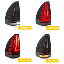 Load image into Gallery viewer, inginuity time LED Tail Lights for Lexus GX470 2002-2009 Start-up Animation Sequential Turn Signal Rear Lamps Assembly