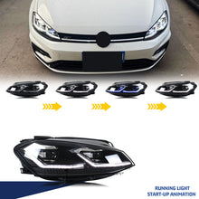 Load image into Gallery viewer, inginuity time LED Headlights for Volkswagen VW Golf 7 MK VII 2018-2020 Start-up Animation Sequential Turn Signal Front Lamps Assembly