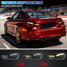 Load image into Gallery viewer, inginuity time LED Tail Lights for BMW 4-Series M4 F32 F82 F36 2014-2020 Coupe Convertible Start-up Animation Sequential Turn Signal Black GTS Rear Lamps Assembly