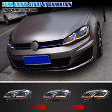 Load image into Gallery viewer, inginuity time LED Headlights for Volkswagen VW Golf 7 MK7 MK VII TDI TSI 2018-2021 Sequential Turn Signal Projector E-MARK ECE Blue Line Front Lamps Assembly