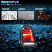 Load image into Gallery viewer, inginuity time LED Tail Lights for BMW Mini Cooper S R56 R57 R58 R59 2007-2013 Sequential Turn Signal Union Jack Black Rear Lamps Assembly