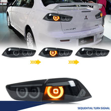 Load image into Gallery viewer, inginuity time LED JDM Tail Lights for Mitsubishi Lancer 2009-2021 EVO X Start-up Animation Sequential Turn Signal Rear Lamps Assembly