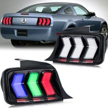 Load image into Gallery viewer, inginuity time LED RGB Tail Lights for Ford Mustang 2005 2006 2007 2008 2009 5th Gen S-197 APP Control Start-up Animation Sequential Turn Signal Rear Lamps Assembly