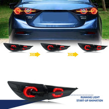 Load image into Gallery viewer, inginuity time LED Tail Lights for Mazda 3 Axela 2014-2018 Sedan Start-up Animation Sequential Turn Signal Rear Lamps Assembly