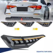 Load image into Gallery viewer, inginuity time LED RS Type Tail Lights for Honda Civic 11th Gen 2022 2023 2024 Start-up Animation Sequential Signal Rear Lamps Assembly