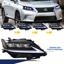 Load image into Gallery viewer, inginuity time LED Headlights for Lexus RX350 RX450h 2013-2015 F Sport Sequential Turn Signal Start-up Animation Front Lamps Assembly