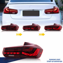 Load image into Gallery viewer, inginuity time LED GTS Tail Lights for BMW 3-Series F30 F80 M3 330i 325i 320i 2013-2018 Start-up Animation Sequential Turn Signal Red Rear Lamps Assembly