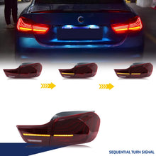Load image into Gallery viewer, inginuity time LED CSL Tail Lights for BMW 4-Series M4 F32 F82 F36 2014-2020 Coupe Start-up Animation Sequential Turn Signal Red Laser Rear Lamps Assembly