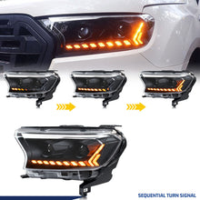 Load image into Gallery viewer, inginuity time LED Headlights for Ford Ranger 2016-2020 Sequential Turn Signal Start-up Animation Front Lamps Assembly
