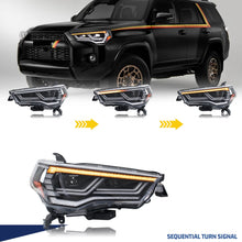 Load image into Gallery viewer, inginuity time LED Headlights for Toyota 4Runner 2014-2025 SR5 TRD 5th Gen Start-up Animation Sequential Turn Signal Bi-Xenon Projector Front Lamps Assembly