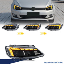 Load image into Gallery viewer, inginuity time LED RGB Audi Headlights for Volkswagen VW Jetta MK6 2011-2018 SE Color Change APP Control Start-up Animation Sequential Turn Signal Front Lamps Assembly