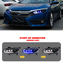 Load image into Gallery viewer, inginuity time LED Headlights for Honda Civic 10Th Gen 2016-2021 Start-up Animation Sequential Signal Front Lamp Assembly