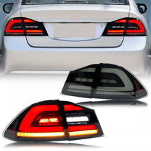 Load image into Gallery viewer, inginuity time LED Tail Lights for Honda Civic FD1 FD2 FD3 Type-R 8th Gen 2006-2011 Start-up Animation Sequential Turn Signal Rear Lamps Assembly