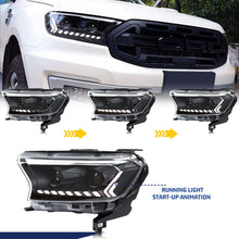 Load image into Gallery viewer, inginuity time LED Headlights for Ford Ranger 2016-2020 Sequential Turn Signal Start-up Animation Front Lamps Assembly