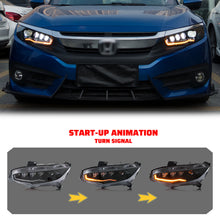 Load image into Gallery viewer, inginuity time LED Headlights for Honda Civic 10Th Gen 2016-2021 Start-up Animation Sequential Signal Front Lamp Assembly
