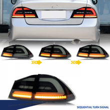 Load image into Gallery viewer, inginuity time LED Tail Lights for Honda Civic FD1 FD2 FD3 Type-R 8th Gen 2006-2011 Start-up Animation Sequential Turn Signal Rear Lamps Assembly
