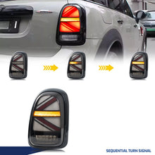 Load image into Gallery viewer, inginuity time LED Tail Lights for Mini Cooper Countryman 2017-2023 F60 Cooper S Sequential Turn Signal Black Rear Lamps Assembly