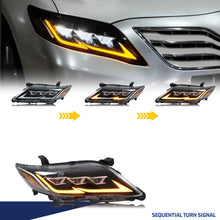 Load image into Gallery viewer, inginuity time LED Lexus Headlights for Toyota Camry 2010 2011 SE LE XLE Projector Sequential Turn Signal Start-up Animation Front Lamps Assembly