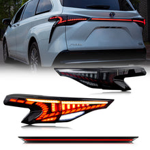 Load image into Gallery viewer, inginuity time LED Tail Lights & Middle Lamp for Toyota Sienna 2021 2022 2023 Start-up Animation Sequential Indicator Rear Lamps Set