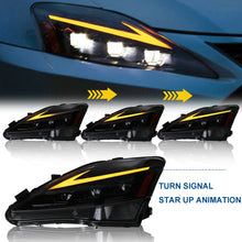 Load image into Gallery viewer, inginuity time LED Headlights for Lexus IS250 IS350 ISF 2006-2013 Sequential Indicator Dynamic Animation Front Lamp Assembly