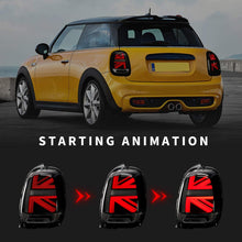 Load image into Gallery viewer, inginuity time LED Tail Lights for Mini Cooper F55-57 Union Jack Light Sequential Indicator Rear Lamp Assembly