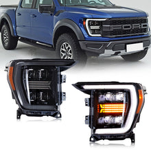 Load image into Gallery viewer, inginuity time Sequential Headlights For Ford F-150 F150 2021 2022 2023 XLT White DRL Front Lamps Start-up Animation Assembly