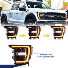 Load image into Gallery viewer, inginuity time LED Sequential Headlights For Ford F-150 F150 2021 2022 2023 Yellow DRL Front Lamps Start-up Animation Assembly