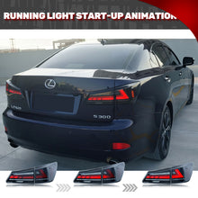 Load image into Gallery viewer, iniginuity time LED Tail Lights for Lexus IS250 IS350 ISF 2006-2013 Sequential Start Up Animation Rear Lamp