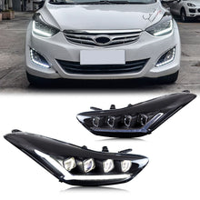 Load image into Gallery viewer, inginuity time LED Headlights for Hyundai Elantra 2012 2013 2014 2015 Start-up Animation Sequential Indicator Front Lamps