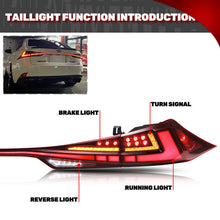 Load image into Gallery viewer, inginuity time LED Tail Lights with Trunk Lamp for Lexus 2014 2015 IS250 2016 2017 IS200t 2016-2020 IS300 2014-2020 IS350 Start Up Animation Sequential Facelift Lamps