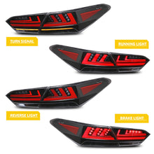 Load image into Gallery viewer, inginuity time LED Tail Lights for Toyota Camry 2018-2024 8th Gen Rear Lamps Start Up Animation DRL Brake Turn Signal Assembly