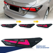 Load image into Gallery viewer, inginuity time Nike LED Tail Lights for Toyota Camry 2018-2024 Rear Lamps Start Up Animation DRL Brake Turn Signal Assembly