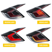 Load image into Gallery viewer, inginuity time LED Tail Lights for Honda Civic 2016-2021 10th Gen Sedan Clear Start-up Animation Sequential Turn Signal Rear Lamps Assembly
