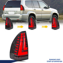 Load image into Gallery viewer, inginuity time LED Tail Lights for Lexus GX470 2002-2009 Start-up Animation Sequential Turn Signal Rear Lamps Assembly
