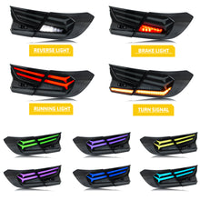 Load image into Gallery viewer, inginuity time LED RGB Tail Lights For Honda Accord 2018-2024 10th Gen Start-up Animation Sequential Turn Signal Rear Lamps Assembly
