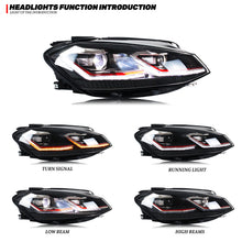 Load image into Gallery viewer, inginuity time LED Headlights for Volkswagen VW Golf 7 MK VII 2018-2020 Start-up Animation Sequential Turn Signal Front Lamps Assembly
