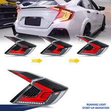 Load image into Gallery viewer, inginuity time LED Tail Lights for Honda Civic 2016-2021 10th Gen Sedan Clear Start-up Animation Sequential Turn Signal Rear Lamps Assembly
