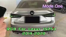 Cargar y reproducir el video en el visor de la galería, inginuity time LED RGB Tail Lights &amp; Middle Lamp for Lexus IS250 IS350 ISF IS200t IS300 2014-2020 3IS 3D Rear Lamps APP Control Start-up Animation Sequential Turn Signal Facelift Accessary Assembly

