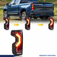 Load image into Gallery viewer, inginuity time LED Tail Lights for Chevrolet Chevy Silverado 1500 2500 3500 2019-2023 Start-up Animation Sequential Turn Signal Rear Lamps Assembly
