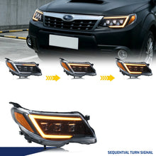 Load image into Gallery viewer, inginuity time LED Headlights for Subaru Forester 2009-2013 DRL Projector Start-up Animation Sequential Turn Signal Front Lamps Assembly
