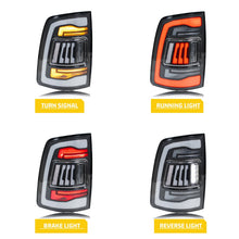 Load image into Gallery viewer, inginuity time LED Tail Lights for Ram 2500 2019-2024 5th Gen Sequential Turn Signal Start-up Animation Clear Rear Lamps Assembly

