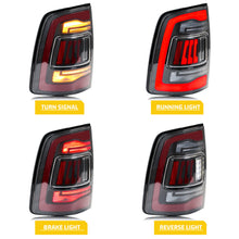 Load image into Gallery viewer, inginuity time LED Tail Lights for Dodge Ram 1500 2500 3500 2009-2018 4th Gen Start-up Animation Sequential Turn Signal Rear Lamps
