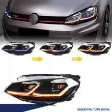 Load image into Gallery viewer, inginuity time LED Gti Headlights for Volkswagen VW Golf 7 MK VII 2015 2016 2017 Blue Line Front Lamps Assembly
