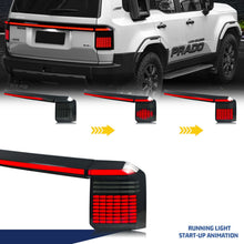Load image into Gallery viewer, inginuity time LED RGB Tail Lights &amp; Trunk Lid Lamp for Toyota Land Cruiser LC250 2024-2026 APP Control Color Change Start-up Animation Rear Lamps Assembly
