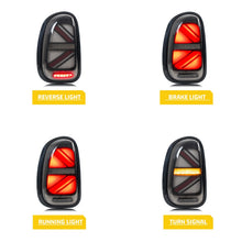 Load image into Gallery viewer, inginuity time LED Tail Lights for Mini Cooper Countryman 2011-2016 R60 Cooper S Sequential Turn Signal Black Rear Lamps Assembly
