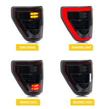 Load image into Gallery viewer, inginuity time LED Tail Lights for Ford F-150 XL STX P702 14th Gen  2021 2022 2023 Start-up Animation Sequential Turn Signal Rear Lamps Assembly
