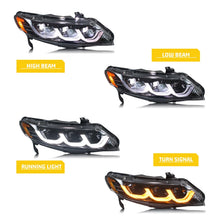 Load image into Gallery viewer, inginuity time LED Headlights for Honda Civic 2006-2011 EX LX Si DX Start-up Animation Sequential Turn Signal Front Lamps Assembly
