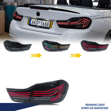 Load image into Gallery viewer, inginuity time LED RGB Tail Lights for BMW 4-Series M4 F32 F82 F36 2014-2020 Coupe Colorful Start-up Animation Sequential Turn Signal Black Laser CSL Rear Lamps Assembly
