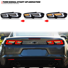 Load image into Gallery viewer, inginuity time LED Tail Lights for Chevrolet Chevy Camaro 2019-2024 LS LT RS SS ZL1 6th Gen Start-up Animation Sequential Indicator Rear Lamps Assembly
